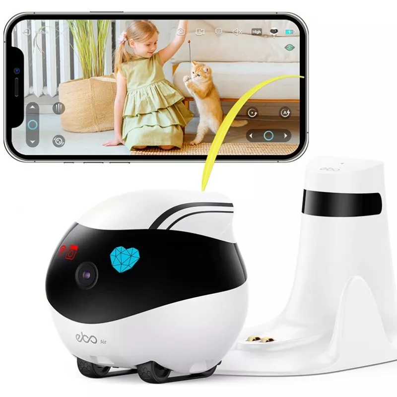 ENABOT Ebo Air AI Robots Balts un Melns