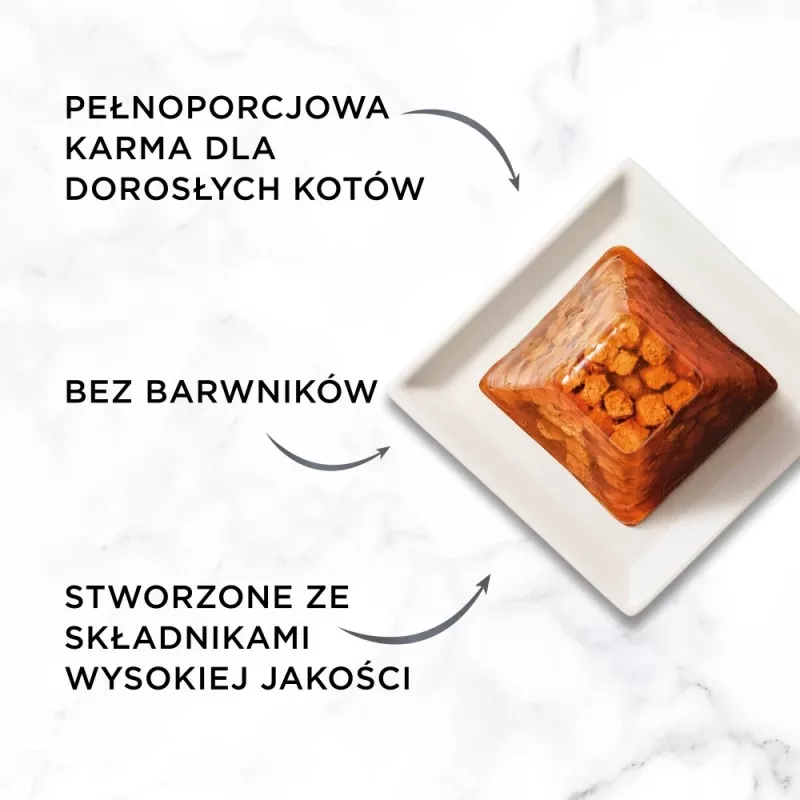 Mitrā kaķu barība Purina Nestlé Gourmet Revelations Gabaliņi želejā ar lasi 2x57 g, pieaugušiem kaķiem, pilnvērtīga barība