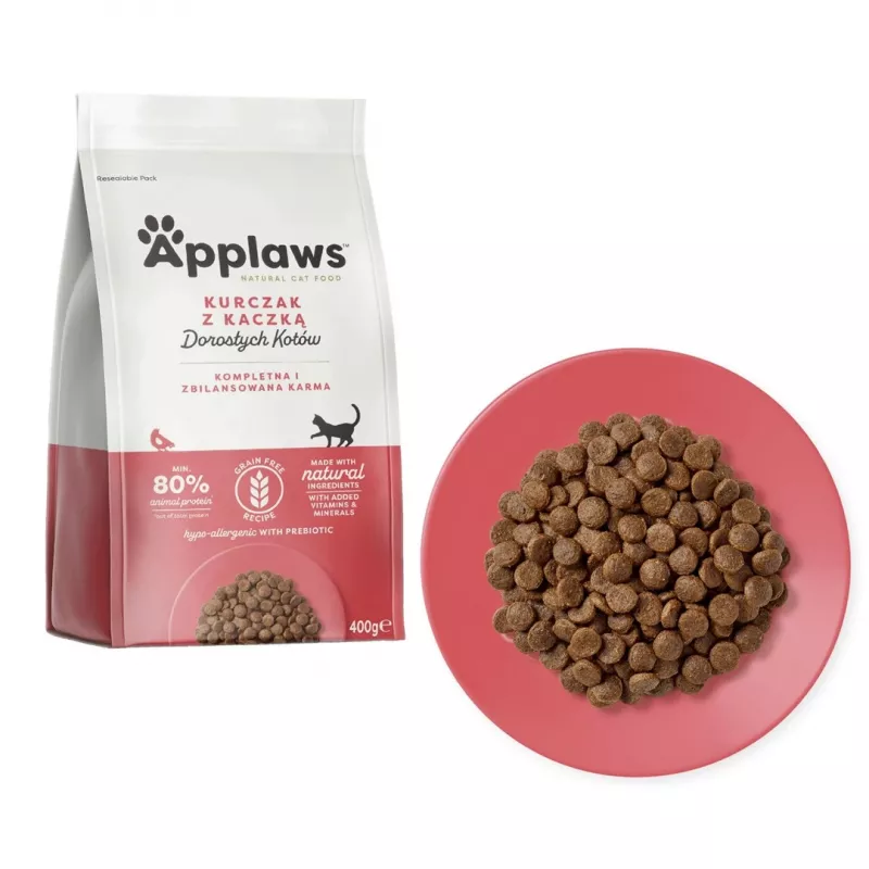 APPLAWS Adult Chicken with duck - sausā kaķu barība - 400g
