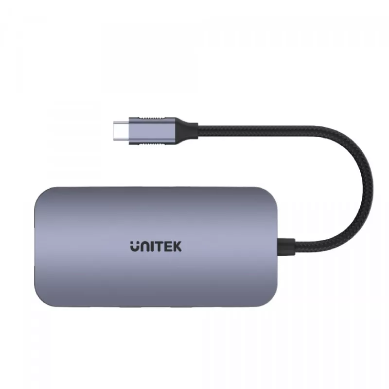 UNITEK D1071A interfeisa centrmezgls USB 3.0 SuperSpeed 5 Gb/s Sudrabs