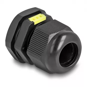DeLOCK kabeļu blīvslēgs M20 ar ventilāciju IP68 putekļu un ūdens necaurlaidīgs, melns, 2 gabali