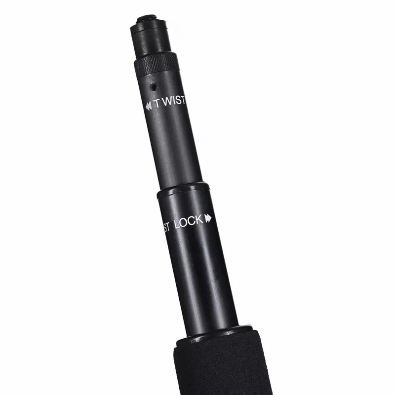 RØDE Micro Boompole – viegls teleskopisks mikrofona izlices stienis, garums 844 mm, svars 396 g, kompakts salocīts augstums 33 mm