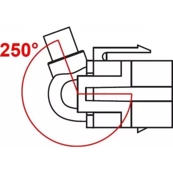 DeLOCK Keystone modulis USB 5 Gbps tipa A sievišķais 250° uz tipa A vīrišķo 0,5 m kabelis baltā krāsā