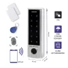 Qoltec 52448 koda slēdzene TITAN ar pirkstu nospiedumu lasītāju | RFID | BT 4.0 | kods | karte | piekariņš | durvju zvans | IP68 | EM
