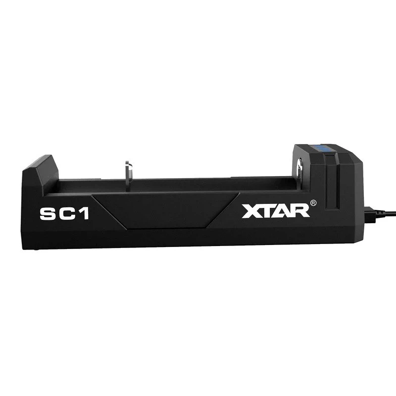 Bateriju lādētājs XTAR SC1 vienas vietas USB‑C Li‑ion 18650 elementiem, 1 nodalījums, melns