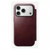 Mobilā tālruņa vāciņš Nomad Modern Leather Folio priekš Apple iPhone 17 Pro, 6,3 collas (16 cm), ādas, bordo