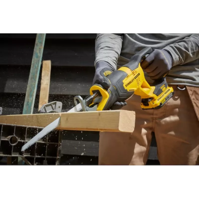 Virzuļzāģis STANLEY 20V Max ar 2 x 2,0Ah akumulatoriem un pārnēsājamo somu