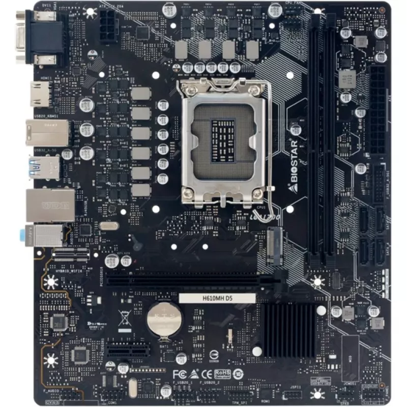 BIOSTAR H610MHD5 DDR5 Micro-ATX mātesplate