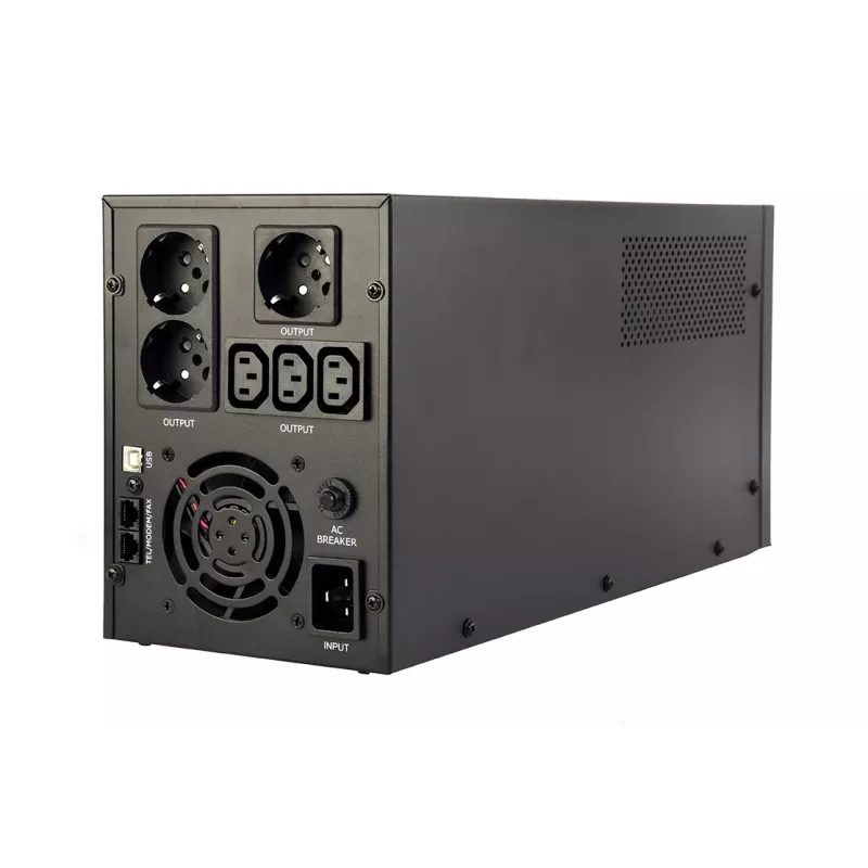 Gembird EG-UPS-036 nepārtrauktās barošanas avots (UPS) Line-Interactive 3 kVA 1800 W 6 AC kontaktligzdas