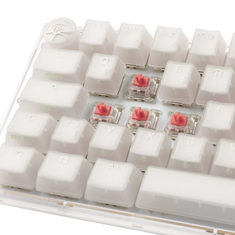 Ducky One 3 Aura balta Mini spēļu tastatūra, RGB LED - MX-Silent-Red