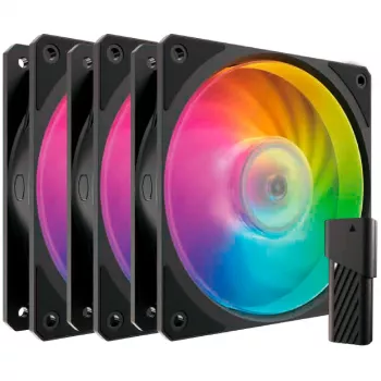 3 COOLER MASTER FANS Mobius 120P ARGB ventilatoru komplekts