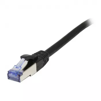 komutācijas kabelis RJ45 - CAT6A 500Mhz - 1,5m - melns - S-STP(S/FTP) - AWG26 - LSZH - Synergy 21