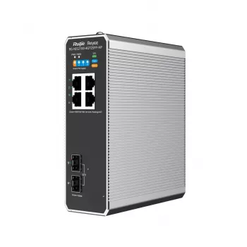 Pārvaldīts L2 tīkla slēdzis RUIJIE RG-NIS2100-4GT2SFP-HP — 4× Gigabit RJ45, 2× SFP, PoE++ (180 W), plauktā/sienā/DIN sliede montējams