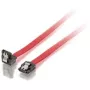 Equip SATA II kabelis, leņķveida, 0,5 m, SATA II, SATA 7-pin, vīriešu/vīriešu, sarkans