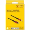 Audio kabelis DeLOCK 86587 1,5 m 3,5 mm Lightning melns