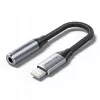 Audio adapter Vention Lightning uz 3,5 mm BMBHA, vadu Lightning uz 3,5 mm adapteris ar 0,1 m kabeli, pelēks