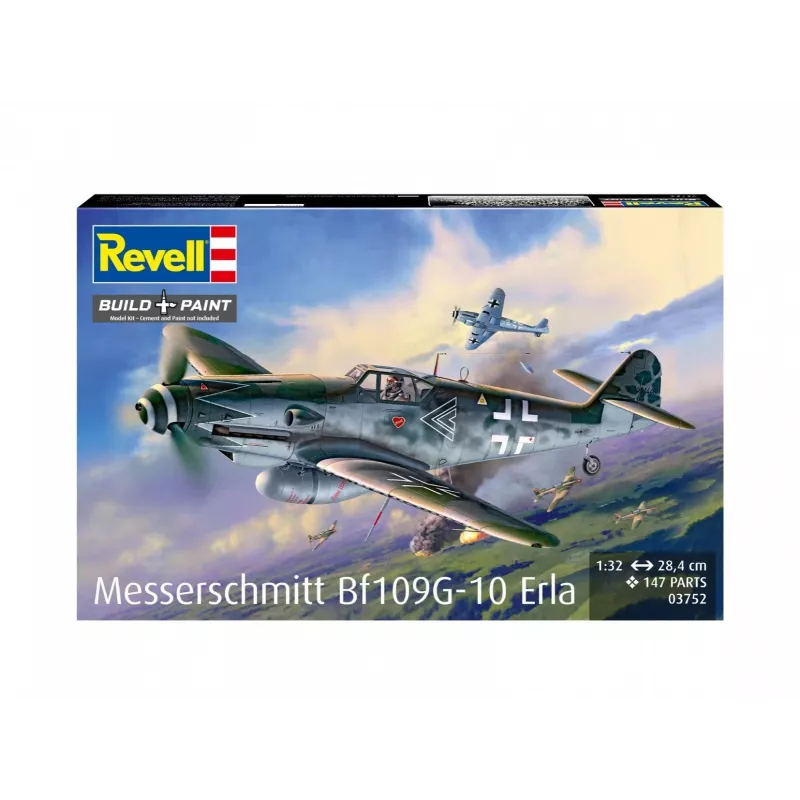 Plastmasas lidmašīnas modelis REVELL Messerschmitt Bf109G-10 Erla mērogā 1:32