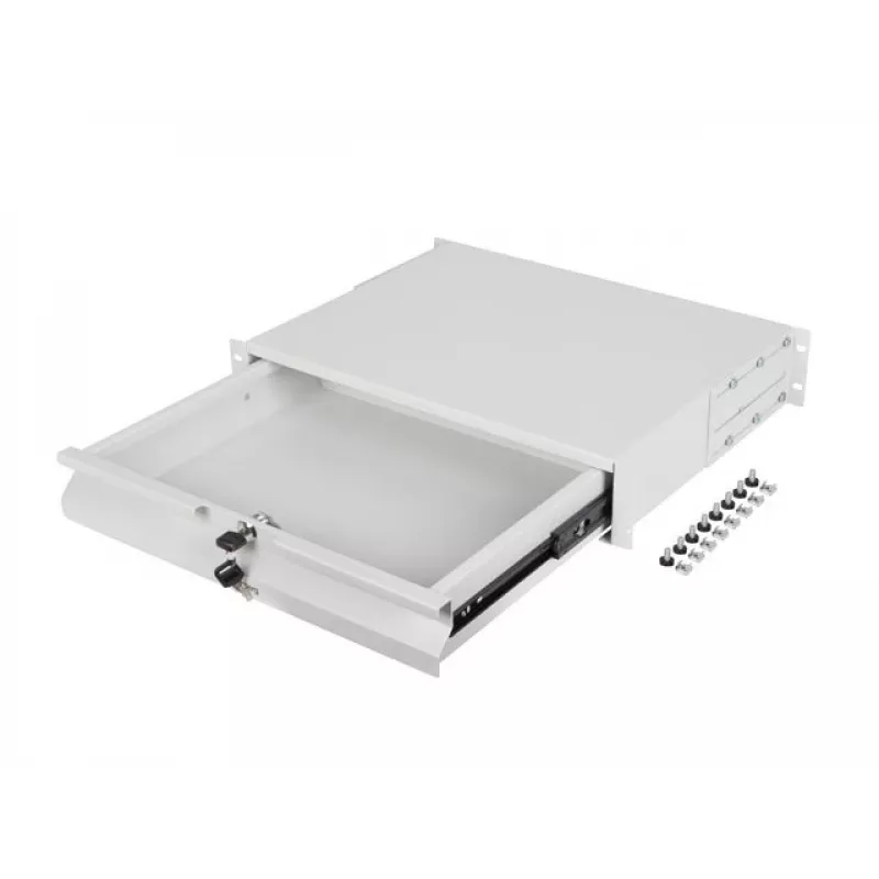 ATVILKTNE SKAPJIEM 19 2U 360MM PELĒKA LANBERG (2U/483X360MM, KRAVĀTĪBA LĪDZ 90KG, 4-PUNKTU MONTĀŽA)