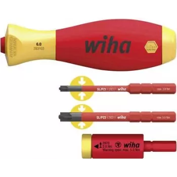 Griezes momenta adapteris Wiha 29701200S4 1/4 collas piedziņa, griezes momenta diapazons 2–10 Nm