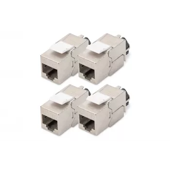Digitus Cat. 6A Keystone Module Shielded 4 pcs Silver RJ-45