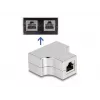 DeLOCK RJ45 sadalītāja T adapteris 1 x RJ45 ligzda -> 2 x RJ45 ligzda Cat.5e STP