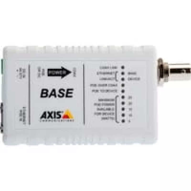 AXIS T8640 Ethernet Over Coax Adaptor PoE+ - multivides pārveidotājs - Ethernet, Fast Ethernet - 10Base-T, 100Base-TX - RJ-45 / BNC (iepakojumā 2 gab.) - paredzēts AXIS P1346, P1346-E, P5534, P5534-