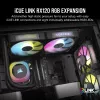 Korsāra iCUE LINK RX120 RGB ventilators 12 cm melns 400-2100 RPM