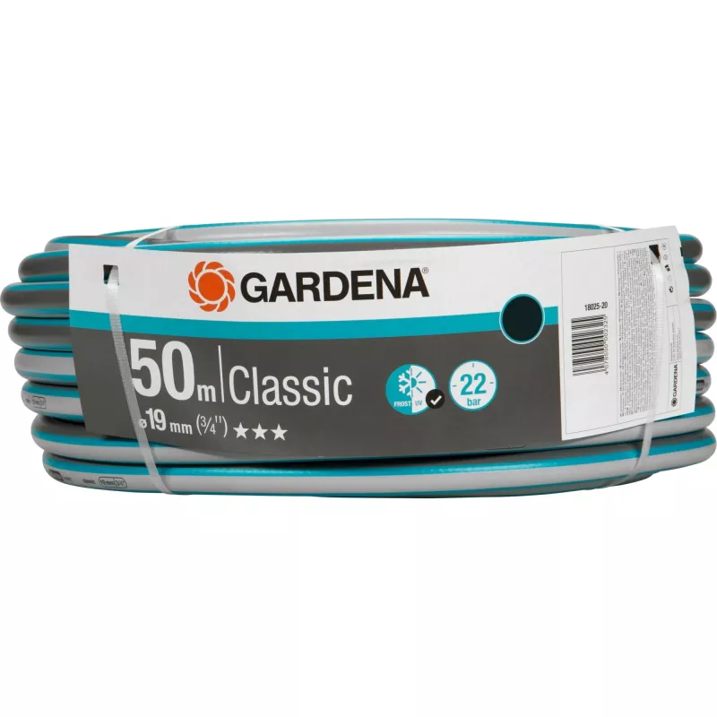 Gardena 18025 dārza šļūtene 50 m PVC pelēka, oranža
