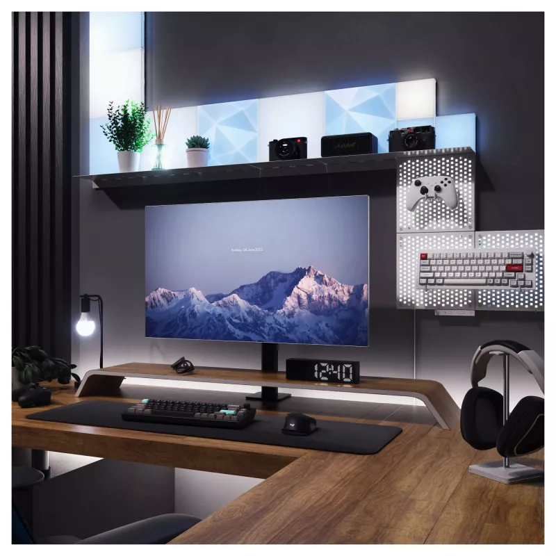 LED panelu gaisma Nanoleaf N8100E00-2TBS — kvadrātveida RGB, līdzstrāvas barošana, 2 gab. iepakojumā