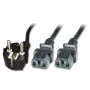 Microconnect PE011318 strāvas kabelis melns 1,8 m Strāvas spraudnis tips F 2 x C13 savienotājs
