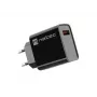 NATEC maiņstrāvas ātrās uzlādes iekštelpu vadu lādētājs Ribera — 18W (5–15V, līdz 3A), 1× USB-A, Huawei FCP/SCP, melns