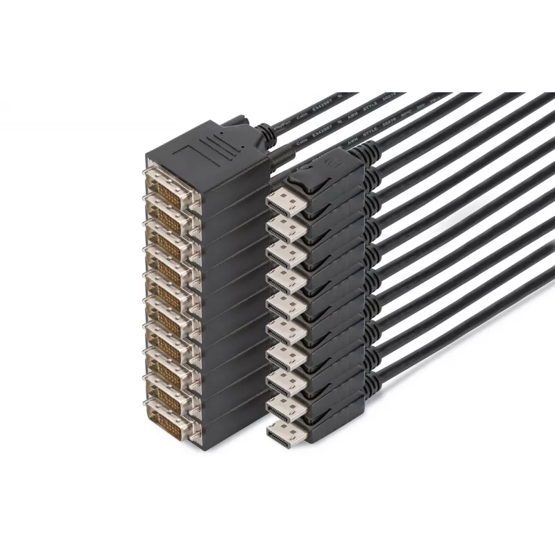 Digitus DisplayPort – DVI adaptera kabelis, 10 gab. iepakojumā