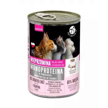 Mitrā kaķu barība PetRepublic Monoprotein Pork in sauce 400 g