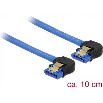 SATA kabelis DeLOCK 85094 0,1 m SATA 7-pin Melns Zils