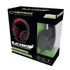 Spēļu austiņas ESPERANZA BLACKBIRD, mikrofons, USB/Jack 3.5 mm, melna/sarkana