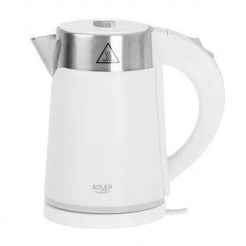 Elektriskā tējkanna Adler AD 1372w — 0,6 L, 800 W, nerūsējošā tērauda korpuss, skārienvadība