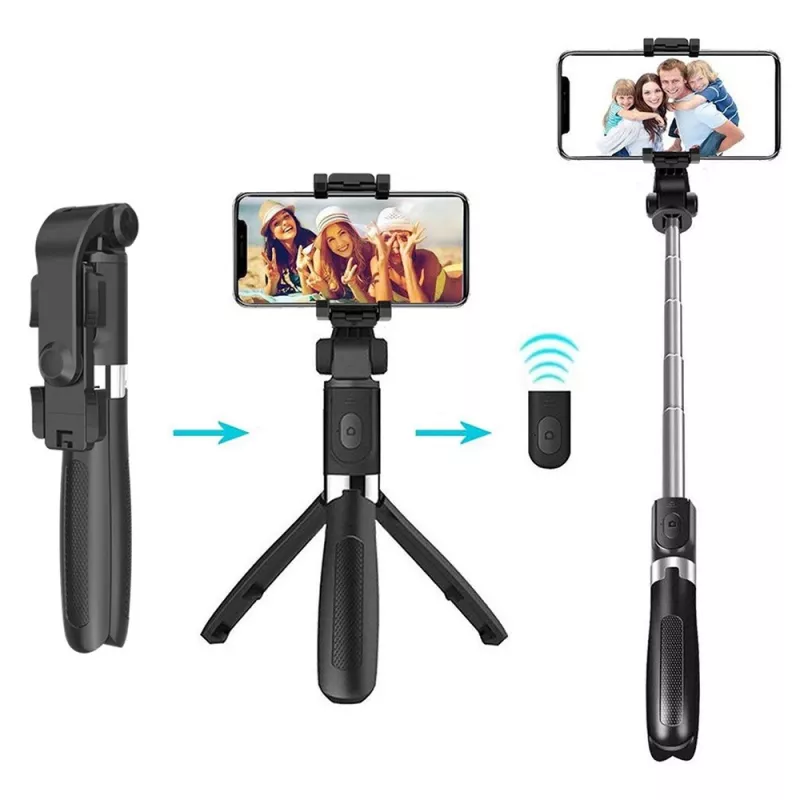 Statīvs MEDIA-TECH MT5542 Selfie Tripod 2in1 ar regulējamu augstumu, viegls