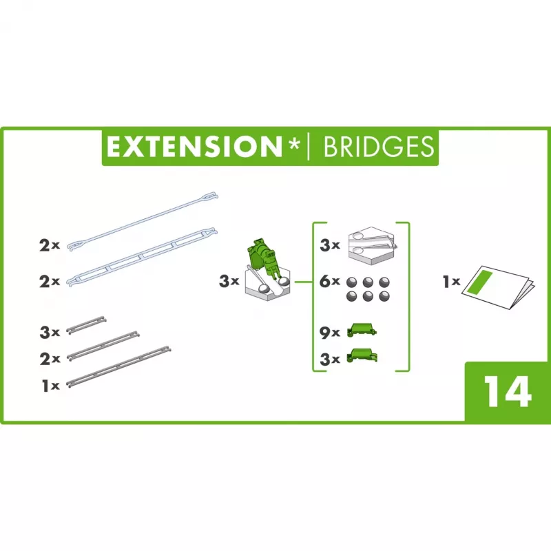GraviTrax Extension Bridges Ravensburger 22423 Daudzkrāsains
