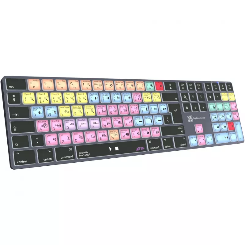 Klaviatūra LogicKeyboard LKB-PT-TM — Pilnizmēra (100%) Bluetooth QWERTZ vācu, titāna pelēks