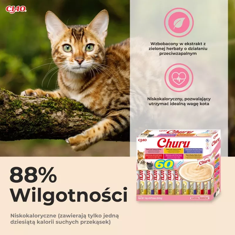 INABA Churu Variety box Tuna – kaķu gardumi – 60 x 14g
