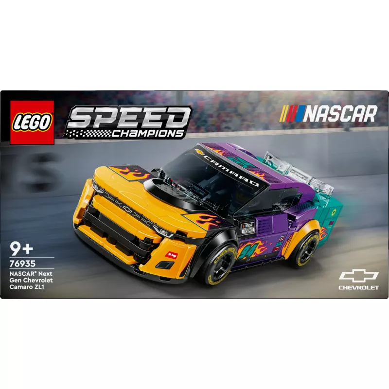 Konstrukciju rotaļlieta LEGO Speed Champions 76935 NASCAR Next Gen Chevrolet Camaro ZL1, 328 detaļas, 1 minifigūriņa, vecums 9+