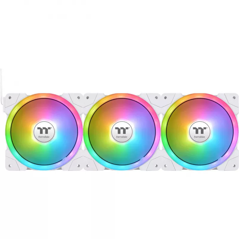Viss vienā šķidruma dzesētājs THERMALTAKE MAGFloe 420 Ultra ARGB ar 140 mm ventilatoriem, 500–2000 RPM, balts