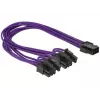 Kabelis DeLOCK PCI Express 6 kontaktu - 2 x 8 kontaktu 0,3 m