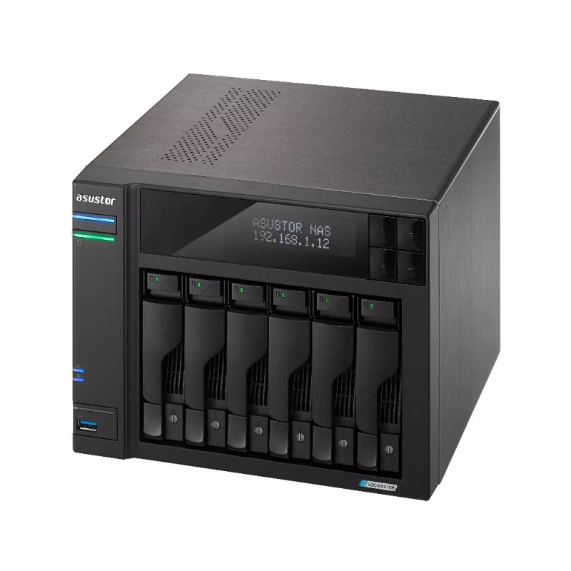 Asustor LOCKERSTOR 6 NAS Desktop Intel® Celeron® N5105 8 GB DDR4 HDD ADM Melns