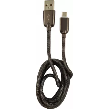 LC-POWER kabelis USB-Micro-1M-6 1m sudraba metāls, USB A uz Micro-USB (LC-C-USB-MICRO-1M-6)