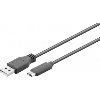Wentronic 41074 USB kabelis 1 m 3.2 Gen 2 (3.1 Gen 2) USB A USB C melns (41074)