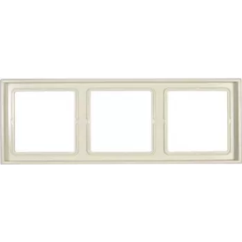 JUNG LS 983 W Pārsega rāmis 3-vietīgs Ziloņkaula Duroplast Bezskrūvju 81x223 mm