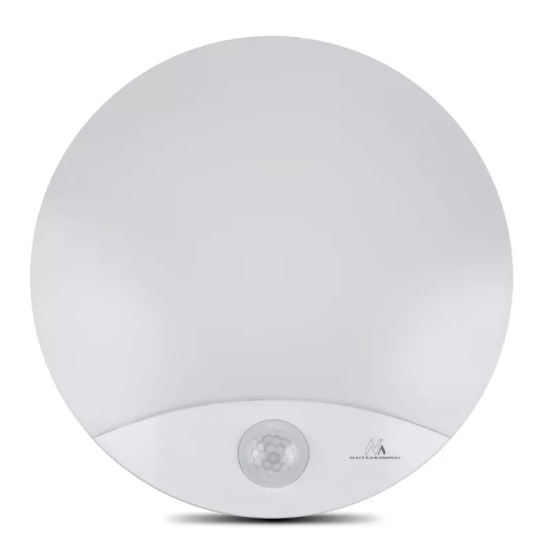 LED sienas lampa MACLEAN MCE357W ar IR kustības sensoru, balta, ārā/iekštelpās