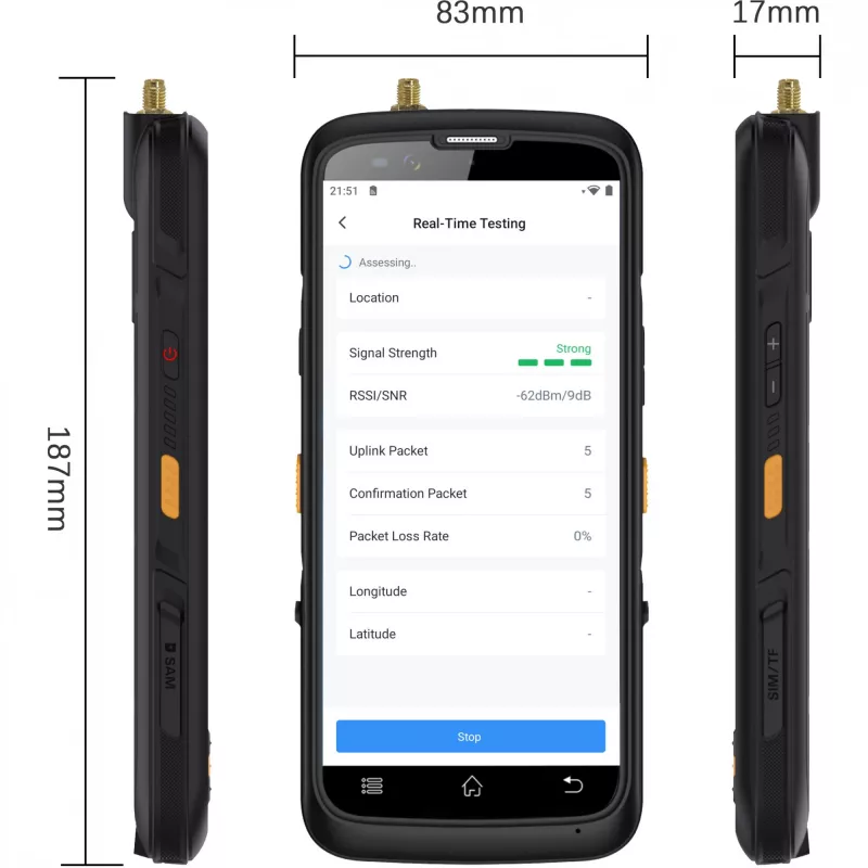 LoRaWAN Wi‑Fi lauka testeris Milesight FT101-868M — modelis FT101-868M