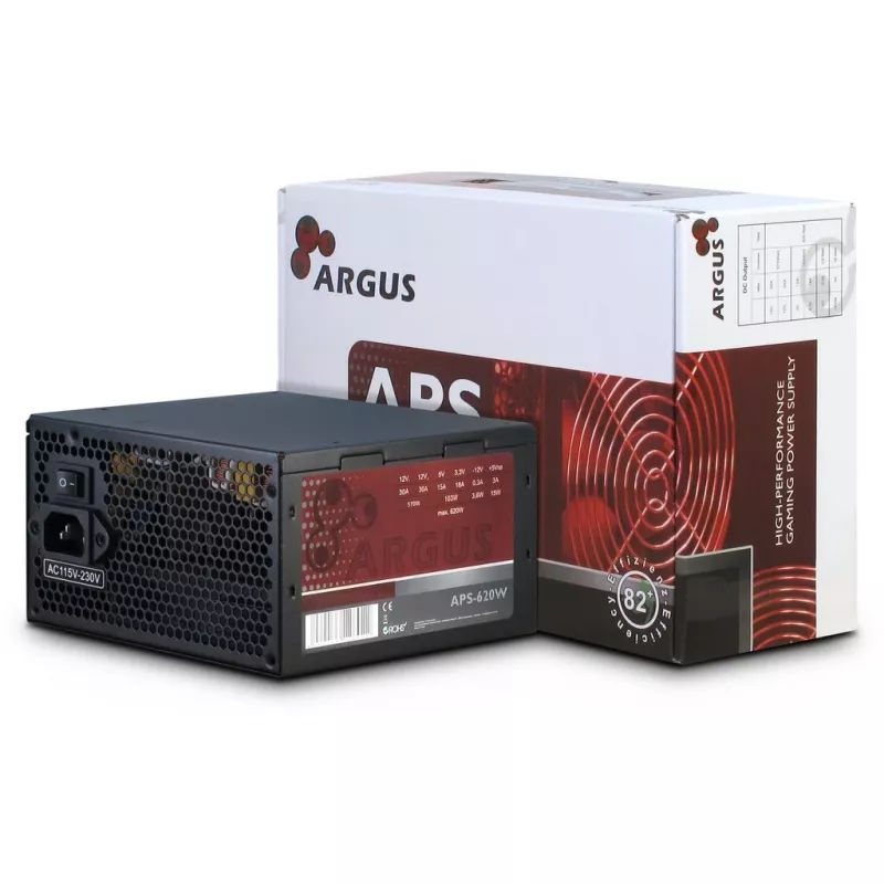 Inter-Tech Argus APS Barošanas bloks 620 W 20+4 Pin ATX ATX Melns